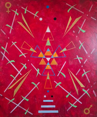 The core holds  VI 100 x 120 cm