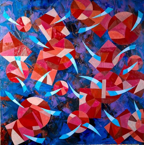 The core holds  XVIII 120 x 120 cm