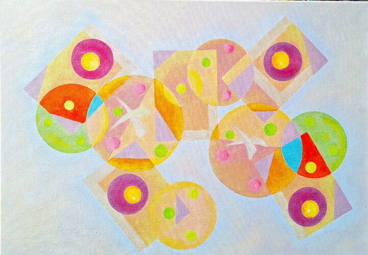 The core holds  XVII  150 x 120 cm